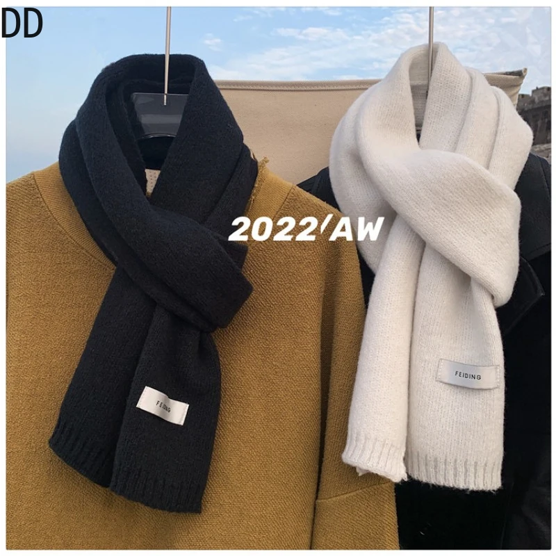 Simple Chic Solid Soft Scarf A - Muffler Men Wool ulasan dan harga