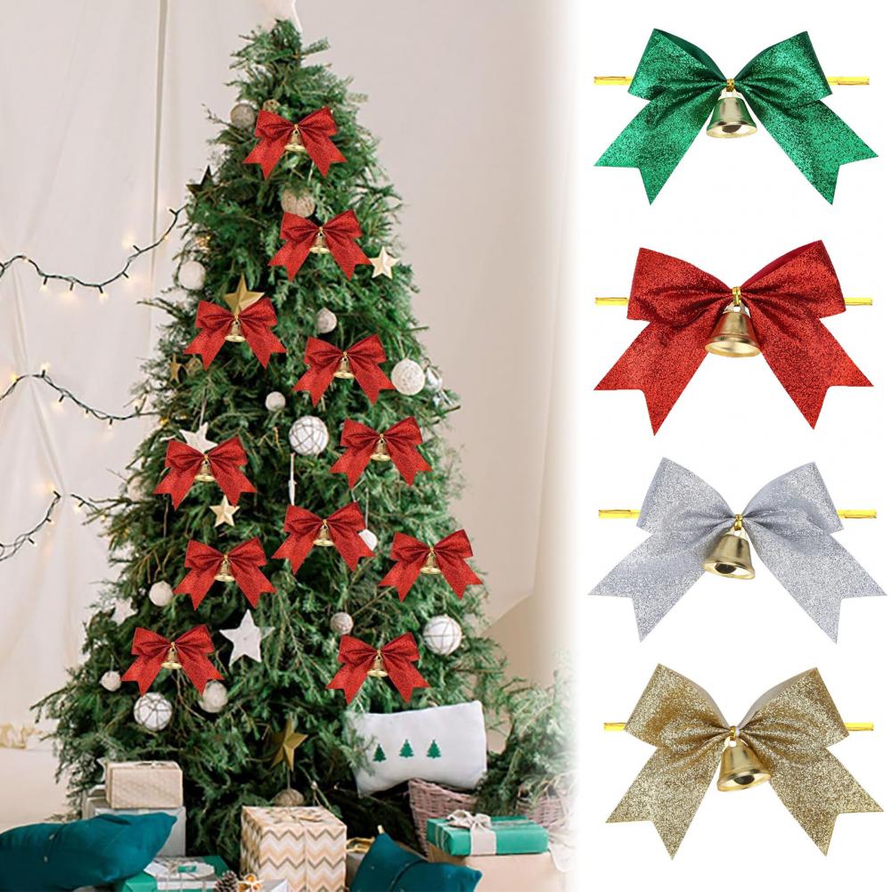 2 Pcs Christmas Bows with Bell - Bow Tie Pre Tied ulasan dan harga
