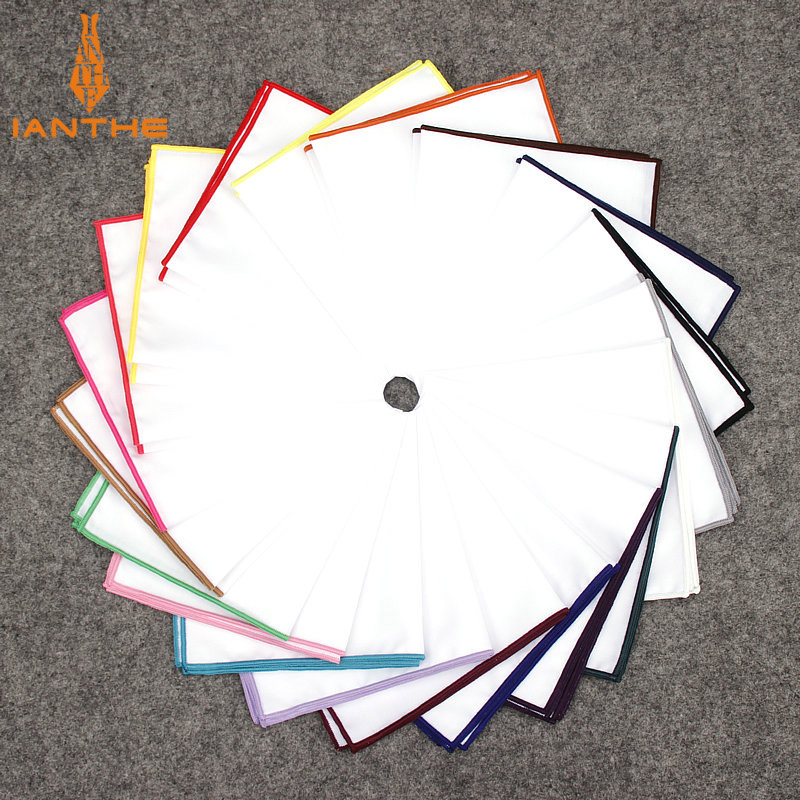 2018 Fashion Mens Cotton White - Pocket Square Set ulasan dan harga