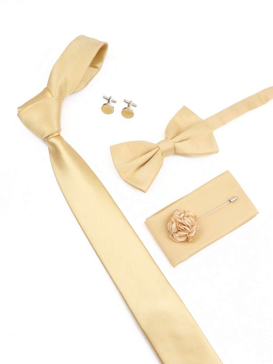 SGIAWETA-5pcs/Set Champagne Co - Pocket Square Set ulasan dan harga