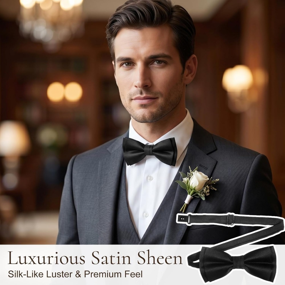 Men's Bow Ties, 2-Pack Solid C - Bow Tie Pre Tied ulasan dan harga