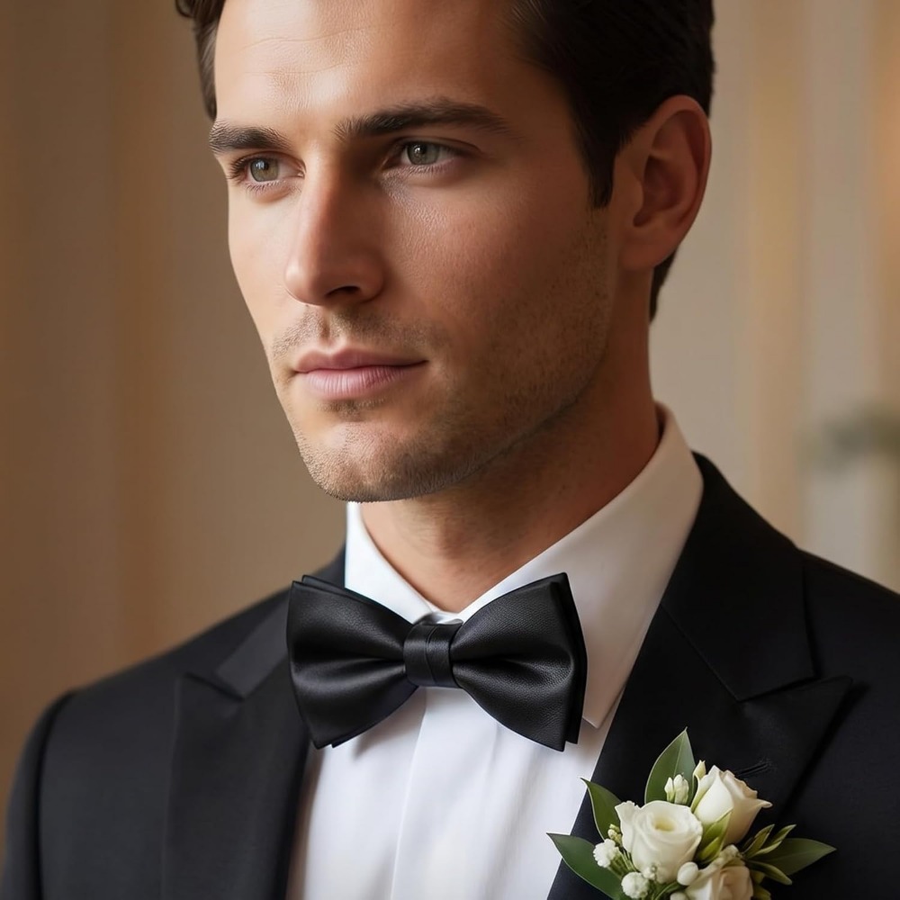 2-Piece Black Bow Ties, Pre-Ti - Bow Tie Pre Tied ulasan dan harga