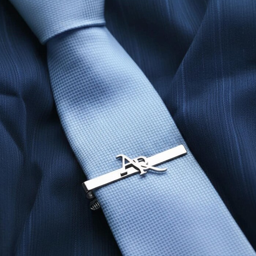 Customized Initial Stainless S - Tie Clip Silver ulasan dan harga