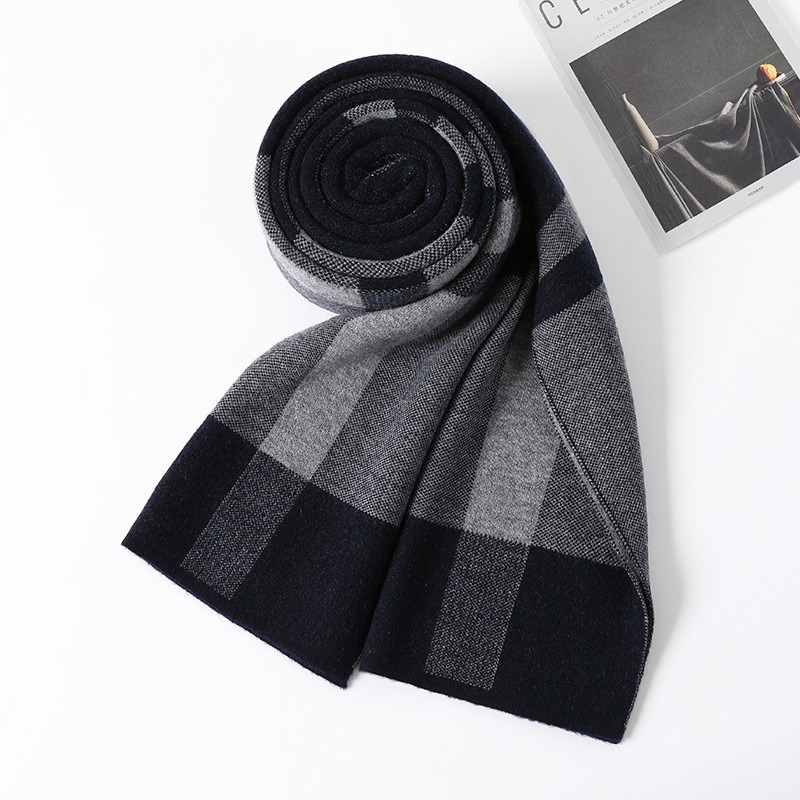 Luxury Scarf Man Winter Warm W - Muffler Men Wool ulasan dan harga