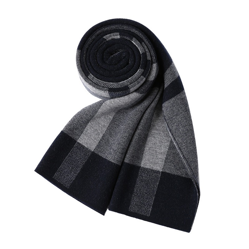 Luxury Scarf Man Winter Warm W - Muffler Men Wool ulasan dan harga