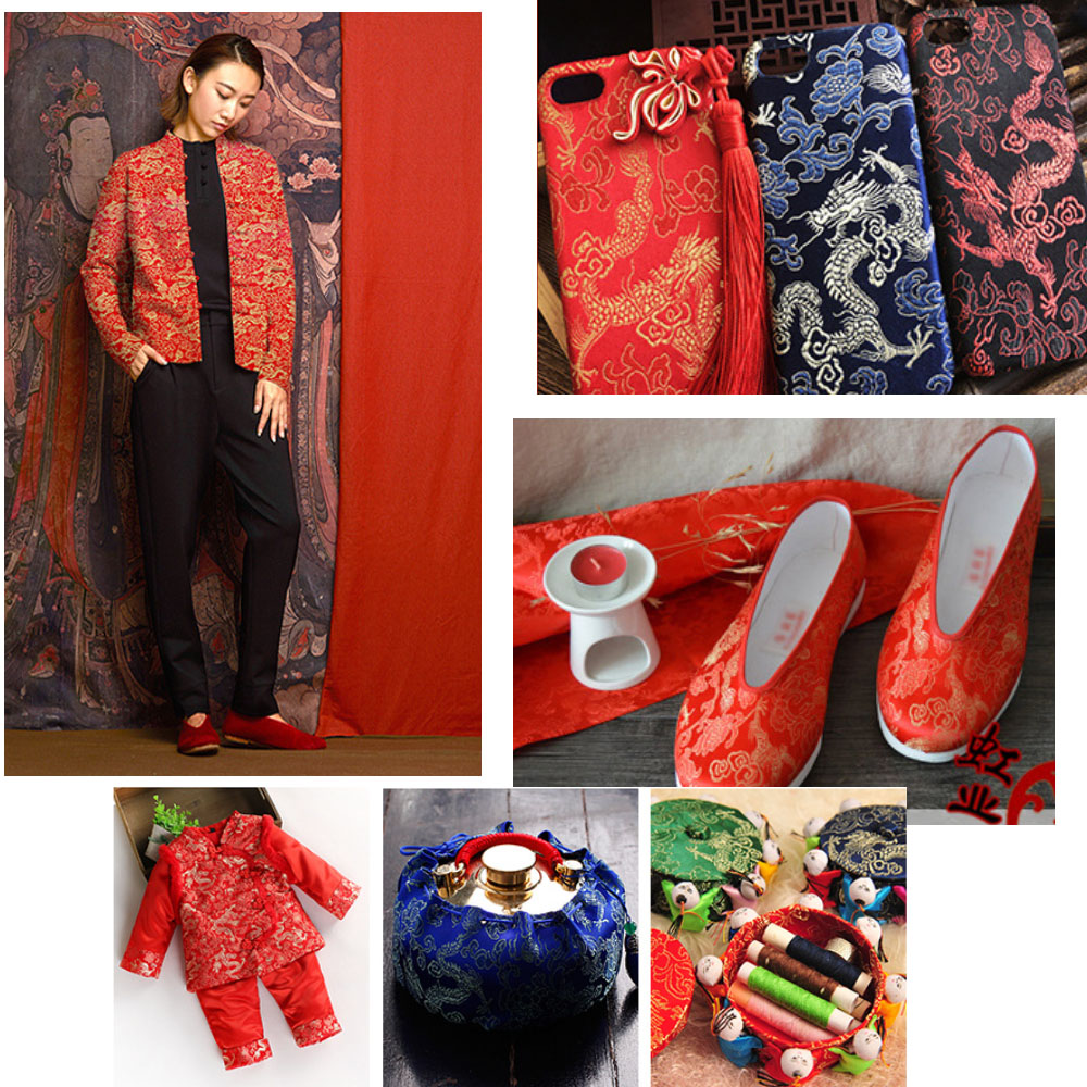 Brocade Jacquard Fabrics Embro - Silk Tie Striped ulasan dan harga