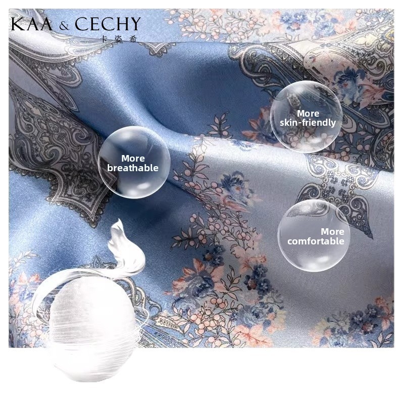 Baroque Floral 100% Mulberry S - Head Wrap Turban ulasan dan harga